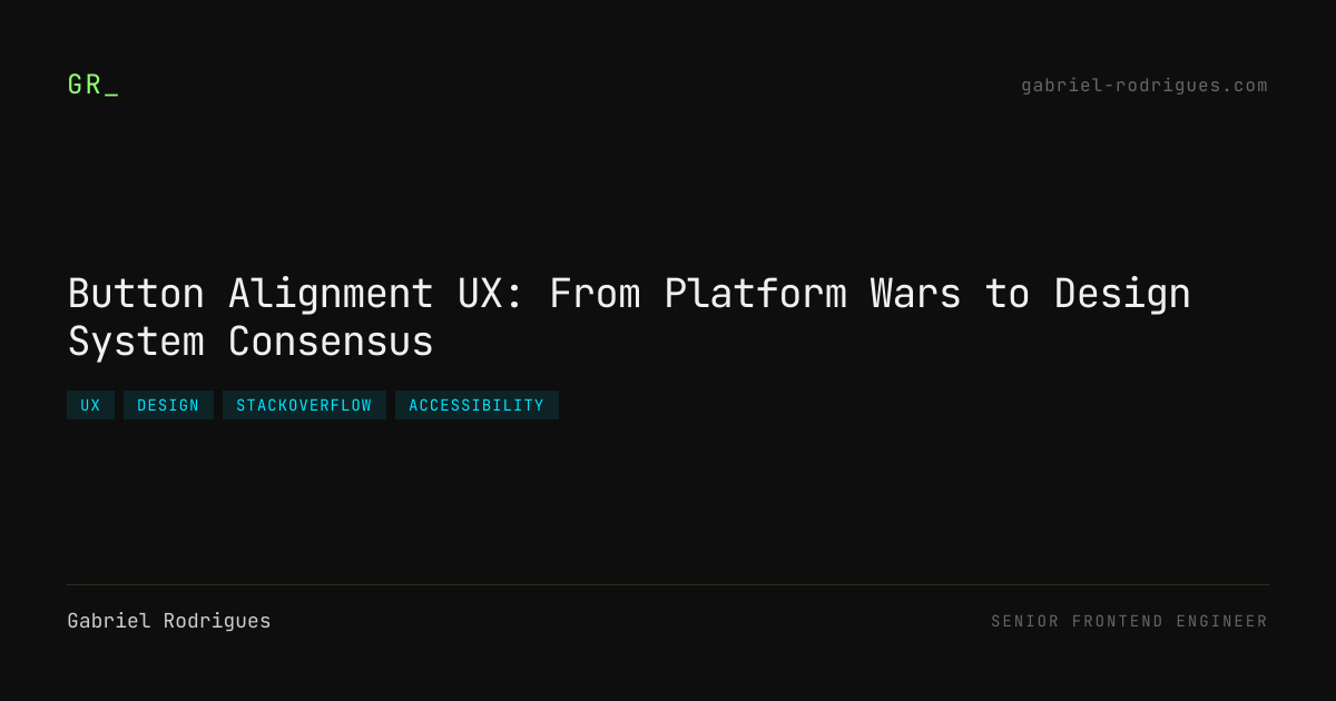 Button Alignment UX: From Platform Wars to Design System Consensus ...