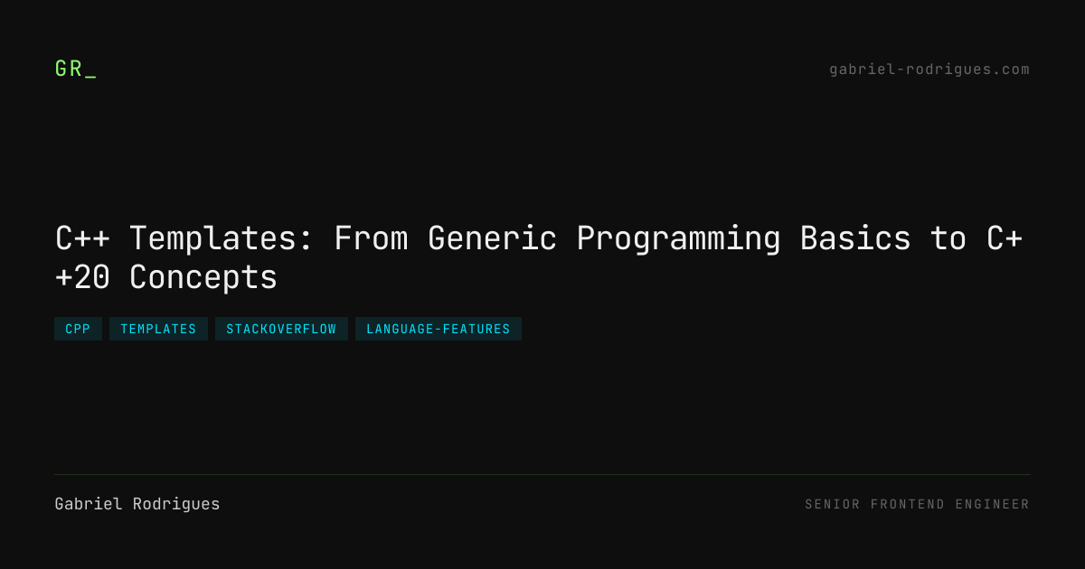 C++ Templates: From Generic Programming Basics to C++20 Concepts ...